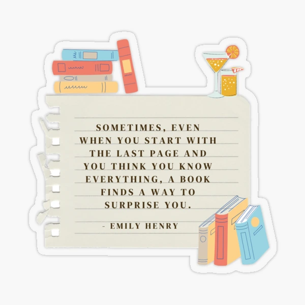 Emily Henry Quote Sticker for Sale by precocious