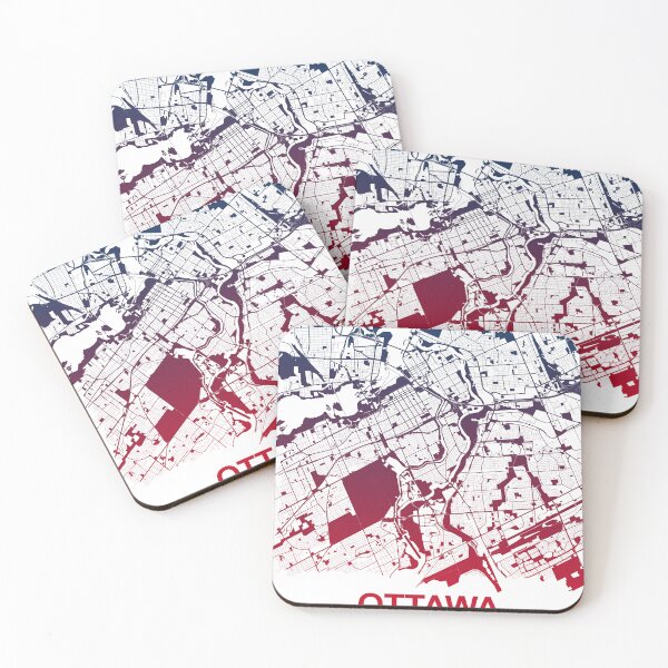 Item preview, Ottawa Map Art Pink Blue Canada designed and sold by EpicMaps.
