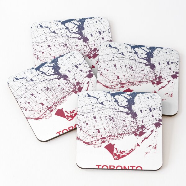 Item preview, Toronto Map Art Pink Blue Canada designed and sold by EpicMaps.