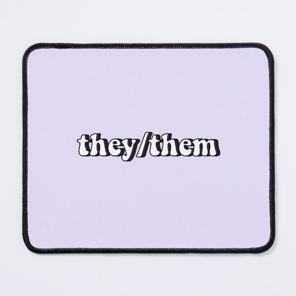 Item preview, they/them pronouns in purple designed and sold by ViviTV.