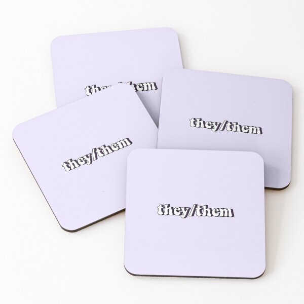 Item preview, they/them pronouns in purple  designed and sold by ViviTV.