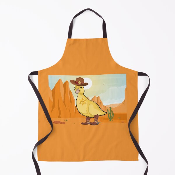 Item preview, Sheriff duck wearing cowboy hat and boots in a Western American Desert designed and sold by MagicStrawberry.