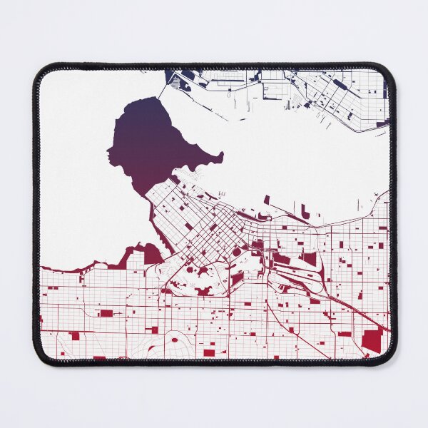 Item preview, Vancouver Map Art Pink Blue Canada designed and sold by EpicMaps.