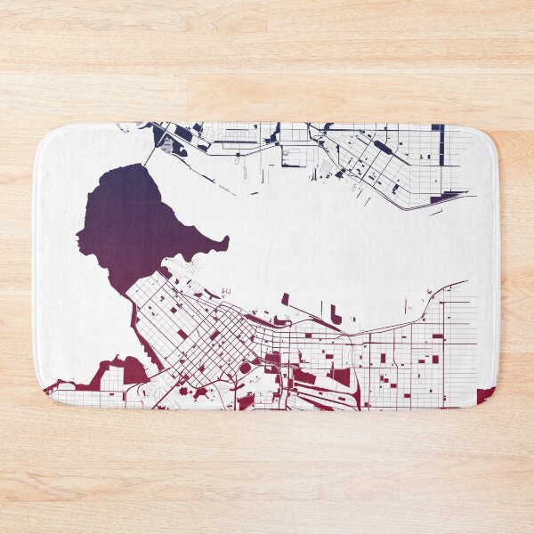 Item preview, Vancouver Map Art Pink Blue Canada designed and sold by EpicMaps.