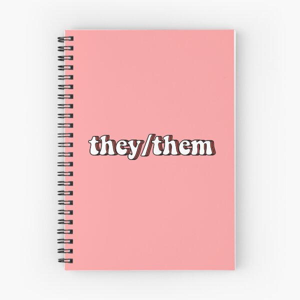 Item preview, they/them pronouns in red designed and sold by ViviTV.