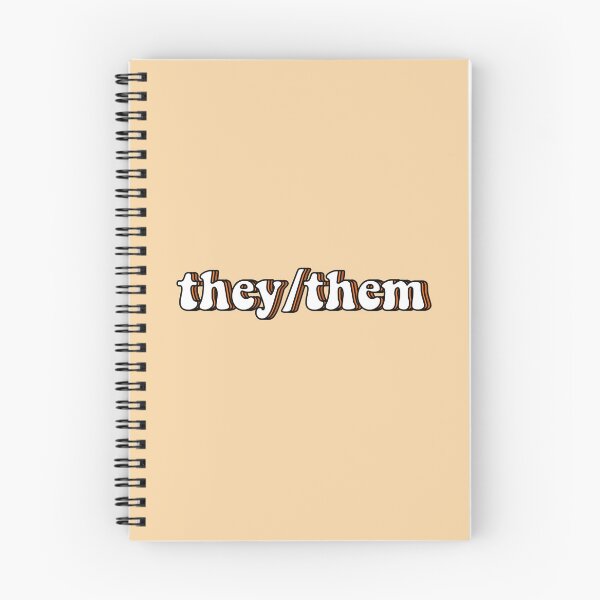 Item preview, they/them pronouns in orange designed and sold by ViviTV.
