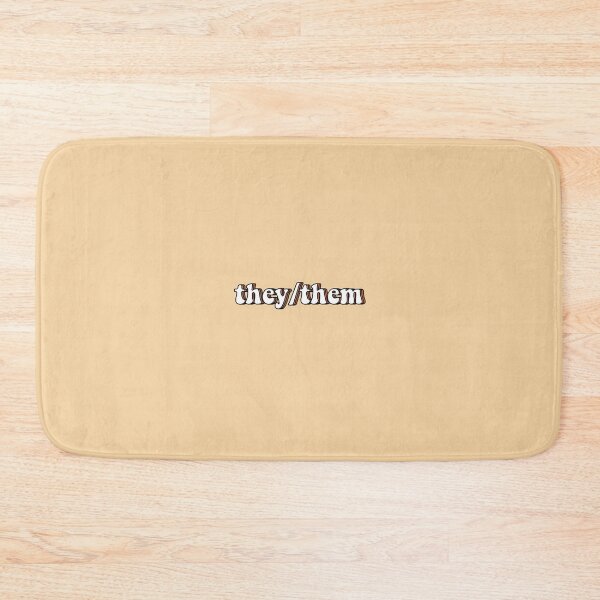 Item preview, they/them pronouns in orange designed and sold by ViviTV.