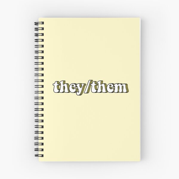 Item preview, they/them pronouns in yellow designed and sold by ViviTV.