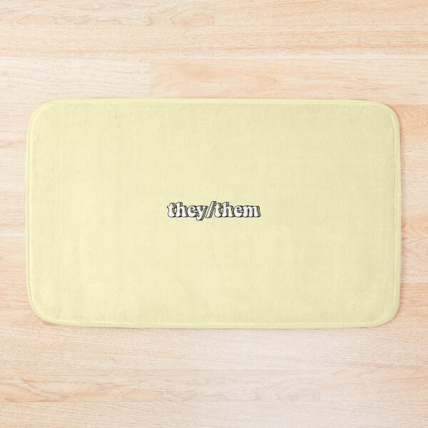 Item preview, they/them pronouns in yellow designed and sold by ViviTV.