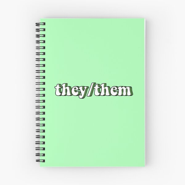 Item preview, they/them pronouns in green designed and sold by ViviTV.