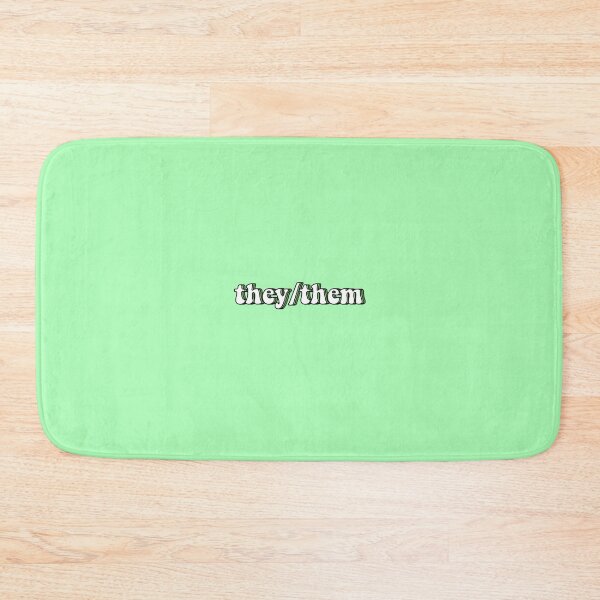 Item preview, they/them pronouns in green designed and sold by ViviTV.