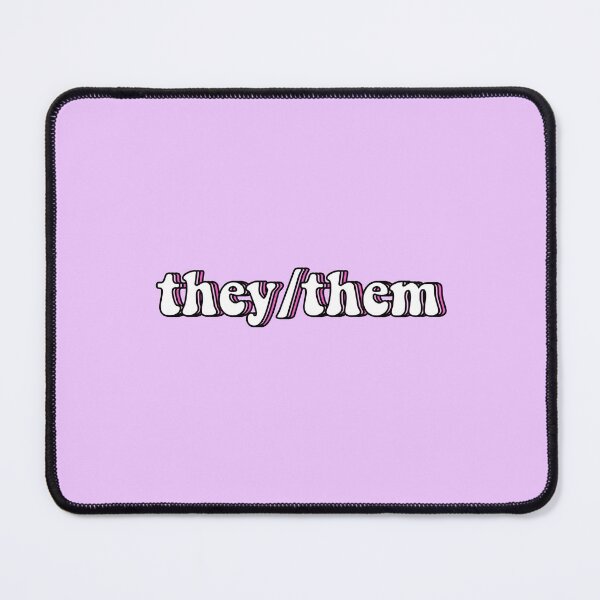 Item preview, they/them pronouns in pink designed and sold by ViviTV.