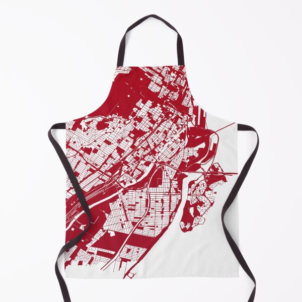Item preview, Montreal Map Art red wine color Canada designed and sold by EpicMaps.