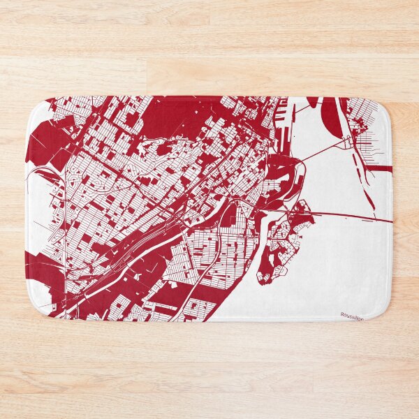 Item preview, Montreal Map Art red wine color Canada designed and sold by EpicMaps.
