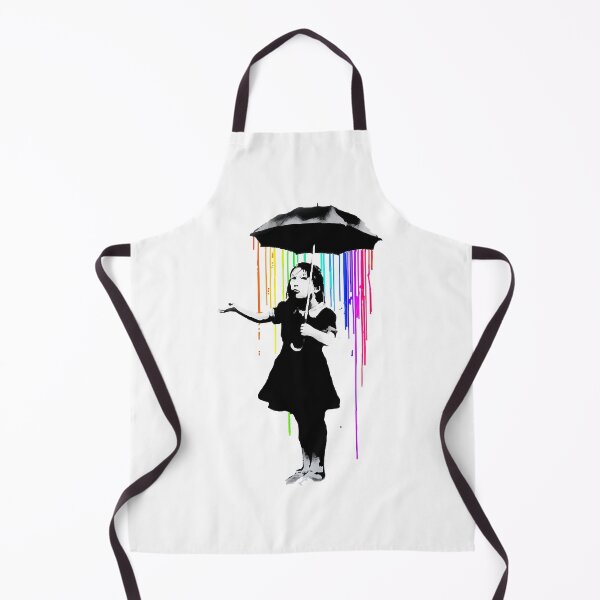 Item preview, Banksy Rainbow Rain Umbrella Girl designed and sold by Aturtopue721.