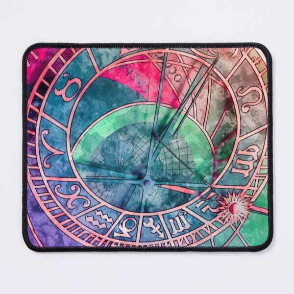 Item preview, Zodiac Abstract Clock in Pink and Purple designed and sold by Paulele.