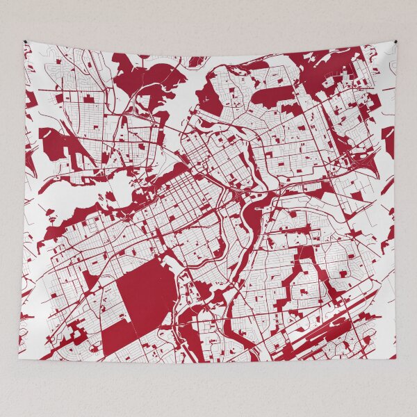 Item preview, Ottawa Map Art red wine color Canada designed and sold by EpicMaps.