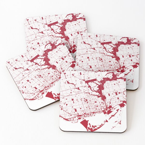 Item preview, Toronto Map Art red wine color Canada designed and sold by EpicMaps.
