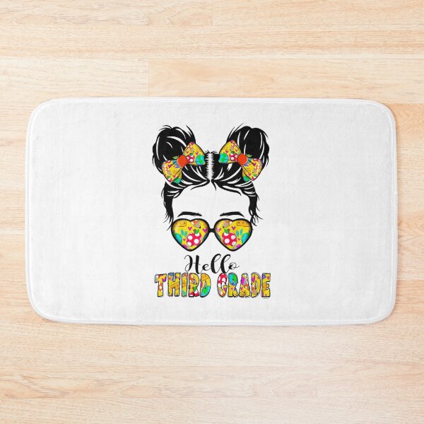 Item preview, Kids Hello Third Grade Messy Bun Girls 3rd Grade Back To School  designed and sold by GiselleShop.
