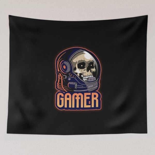 Item preview, Gamer with Space Horror Skull designed and sold by PRIVARSHU.