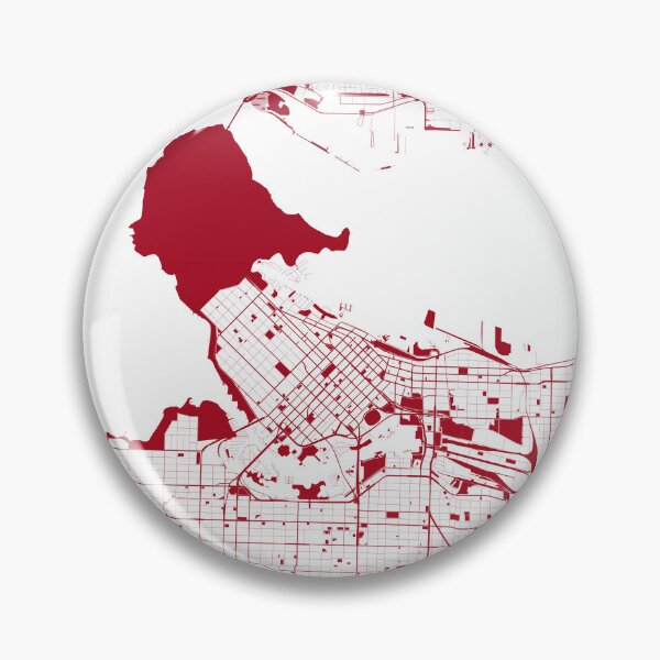 Item preview, Vancouver Map Art red wine color Canada designed and sold by EpicMaps.