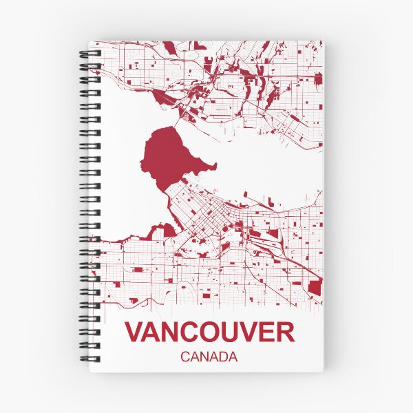 Item preview, Vancouver Map Art red wine color Canada designed and sold by EpicMaps.