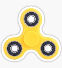 Yellow Fidget Spinner Sticker