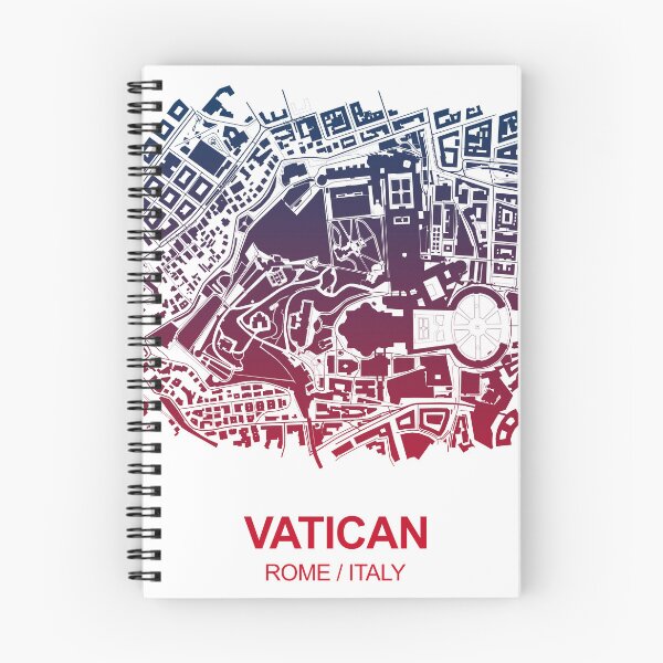 Item preview, Vatican Christians Catholics Jesus Christ Map Art Blue Pink Rome Italy designed and sold by EpicMaps.
