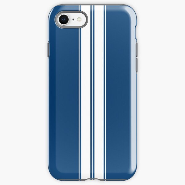 Dark Blue With White Racing Stripes Phone Case iPhone Tough Case