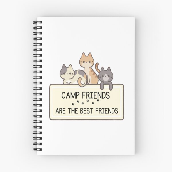 Item preview, camp friends are the best friends cat  designed and sold by PCpallavi.