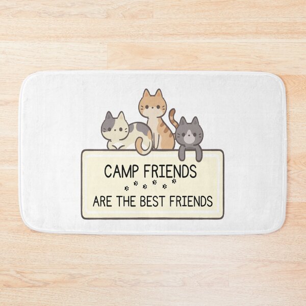 Item preview, camp friends are the best friends cat  designed and sold by PCpallavi.