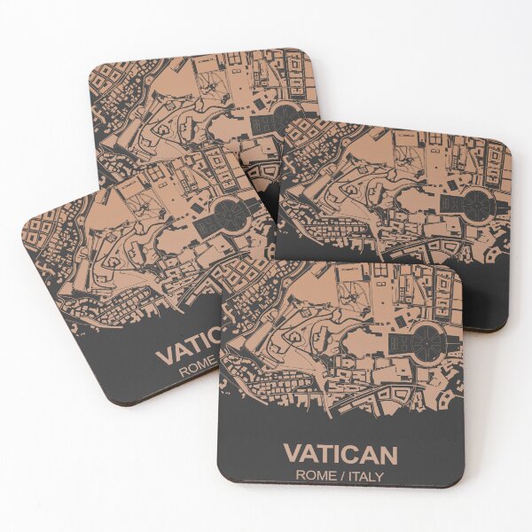 Item preview, Vatican Christians Catholics Jesus Christ Map Art chocolate Rome Italy designed and sold by EpicMaps.