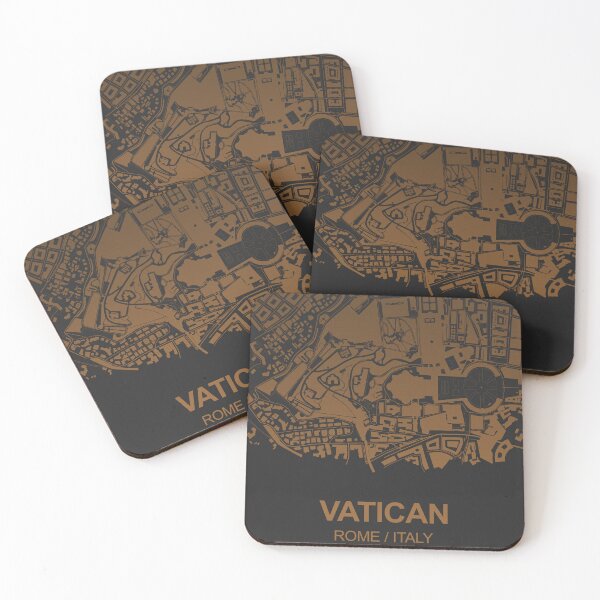 Item preview, Vatican Christians Catholics Jesus Christ Map Art coffee Rome Italy designed and sold by EpicMaps.