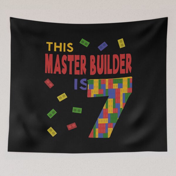 Item preview, Cute Master Builder 7 Years Old Block Building Boys Kids design designed and sold by Merchking1.