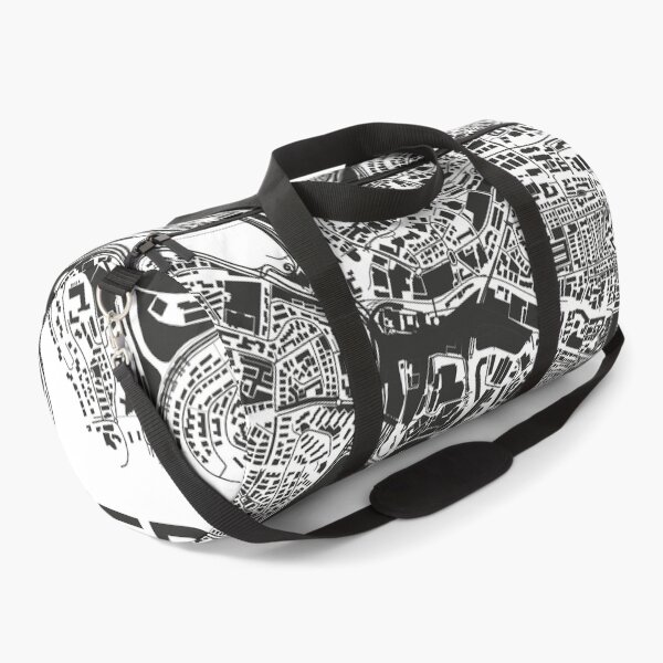 Item preview, Jerusalem Jews Judaism Moses synagogue Map Art Black white Jerusalem Israel designed and sold by EpicMaps.