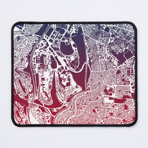 Item preview, Jerusalem Jews Judaism Moses synagogue Map Art Blue Pink Jerusalem Israel designed and sold by EpicMaps.