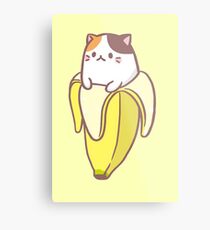 Banane Katze Metallbild