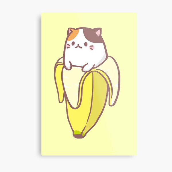 Banana Cat Metal Print