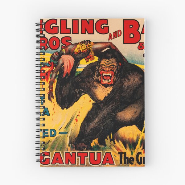 Item preview, GARGANTUA The Largest Gorilla Ever Exhibited! Ringling Bros and Barnum & Bailey 1938 Vintage Circus Poster designed and sold by retroposters.