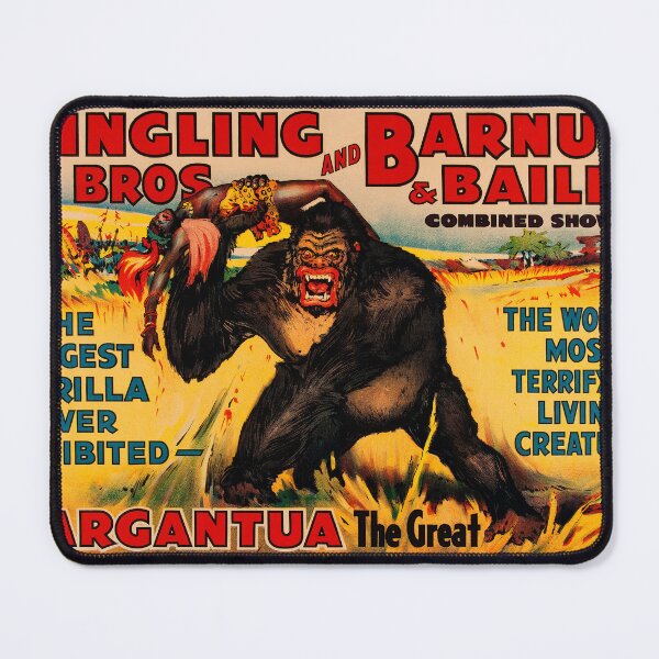 Item preview, GARGANTUA The Largest Gorilla Ever Exhibited! Ringling Bros and Barnum & Bailey 1938 Vintage Circus Poster designed and sold by retroposters.