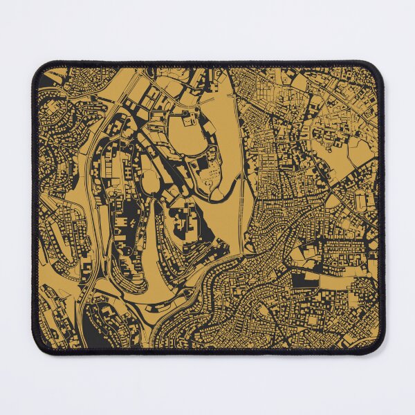 Item preview, Jerusalem Jews Judaism Moses synagogue Map Art Black Gold Jerusalem Israel designed and sold by EpicMaps.