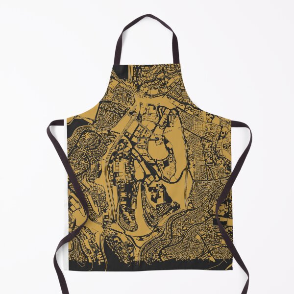 Item preview, Jerusalem Jews Judaism Moses synagogue Map Art Black Gold Jerusalem Israel designed and sold by EpicMaps.