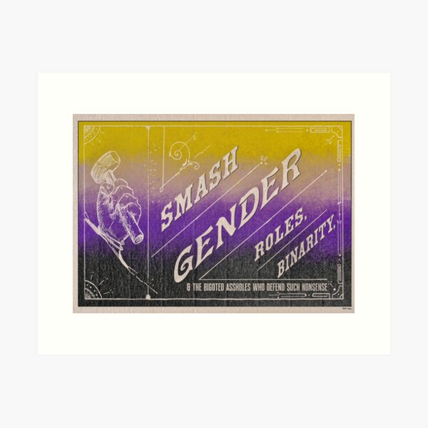 Item preview, Smash Gender - Non Binary edition designed and sold by Loki Propagandart.