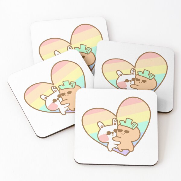 Item preview, Cute Pride Hug Rabbit Carrot Bunii Kerodii Sticker by artofpunii designed and sold by ArtOfPunii.