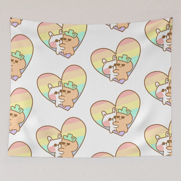 Item preview, Cute Pride Hug Rabbit Carrot Bunii Kerodii Sticker by artofpunii designed and sold by ArtOfPunii.