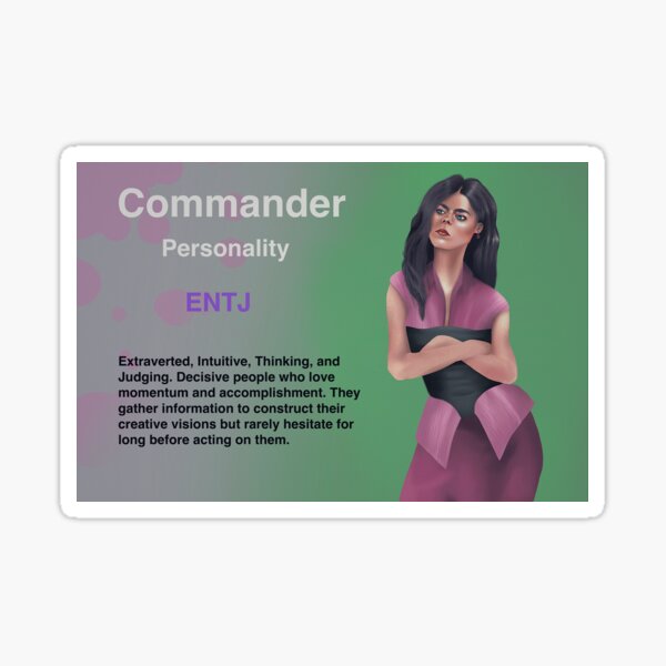 Item preview, ENTJ - Commander Personality Type // designed and sold by Art by Maria Milenova.
