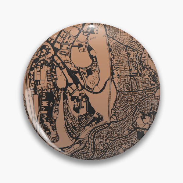 Item preview, Stunning Jerusalem Map Art Chocolate color,Jews Judaism Moses synagogue Jerusalem Israel designed and sold by EpicMaps.