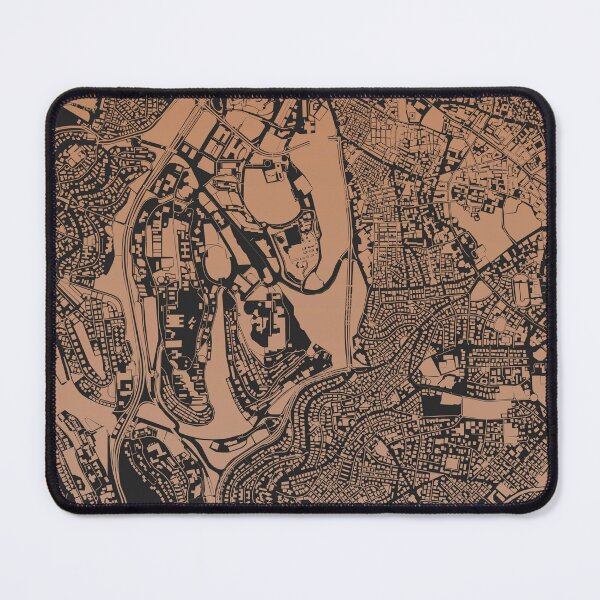 Item preview, Stunning Jerusalem Map Art Chocolate color,Jews Judaism Moses synagogue Jerusalem Israel designed and sold by EpicMaps.