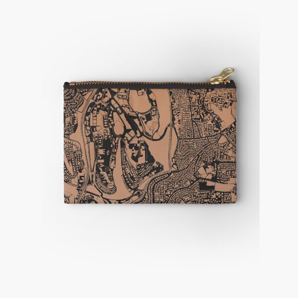 Item preview, Stunning Jerusalem Map Art Chocolate color,Jews Judaism Moses synagogue Jerusalem Israel designed and sold by EpicMaps.