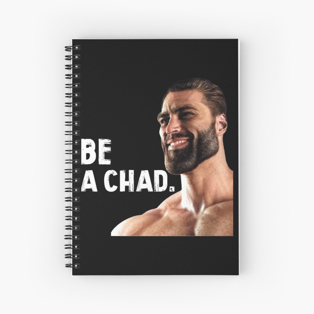 Giga chad, pepe chad, virgin set Spiral Notebook for Sale by T-Look